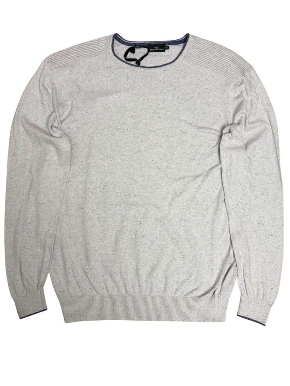 RODD & GUNN Sweater Cotton Luxury Casual Knit Heather Gray Long Sleeve Mens 2XL
